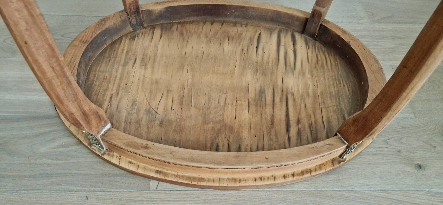 Mid-20th century marquetry pedestal table