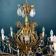 Grand lustre en cristal, Italie, années 1950