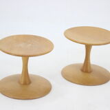 Pair of Nanna Ditzel Beech Stools by Kolds Savværk, Denmark 1960s