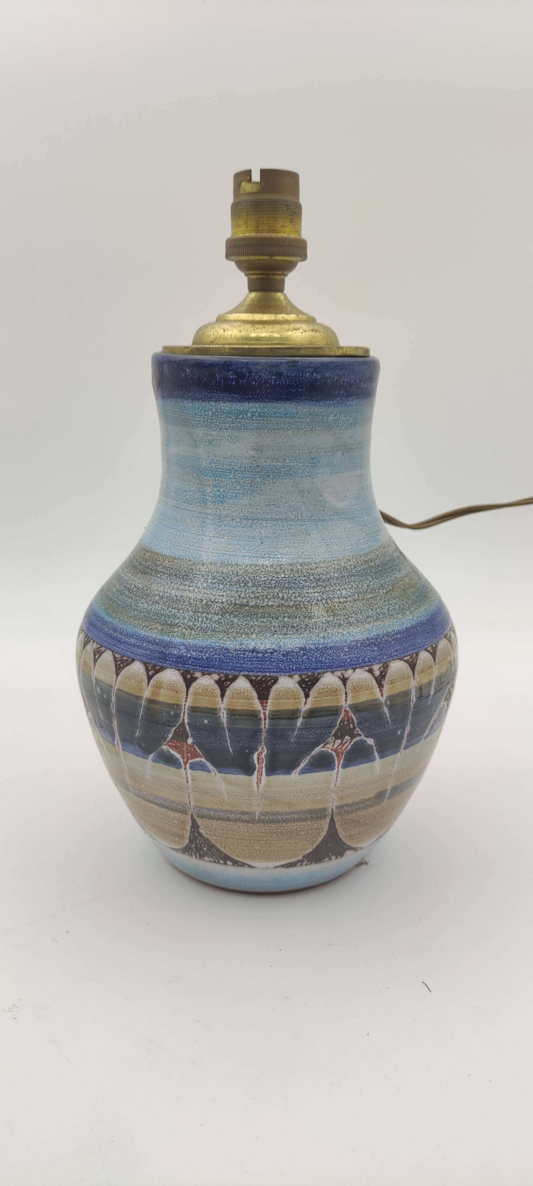 Ceramic lamp signed Roland Moreau