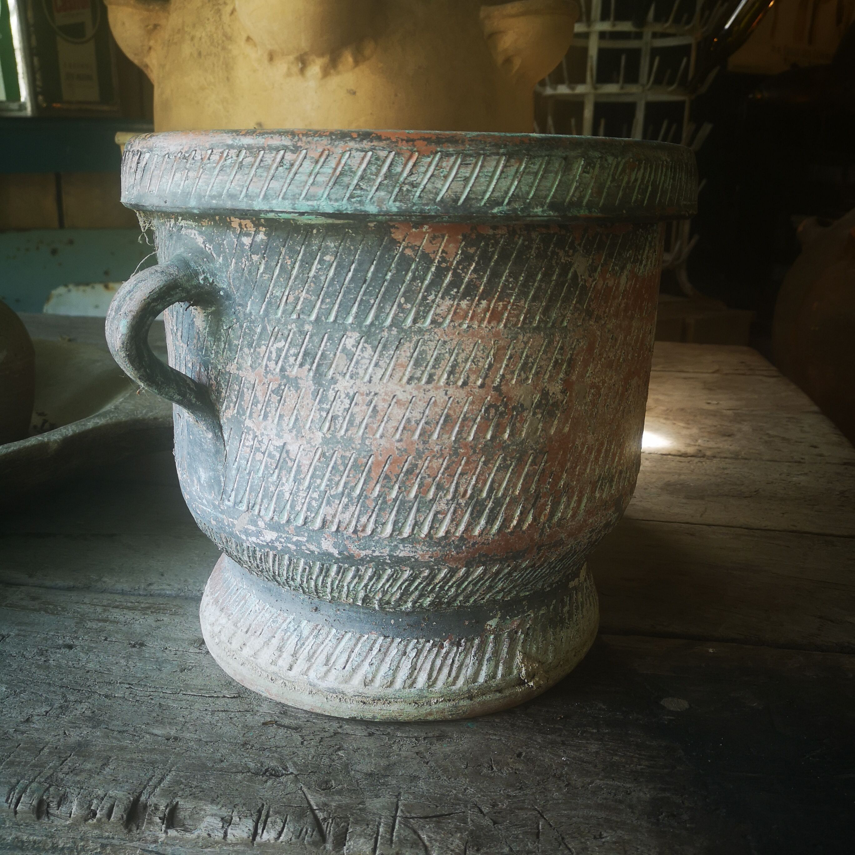 Old terracotta pot