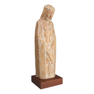 Religious Statue Jesus Christ in Art Deco style by belgian artist André Tea