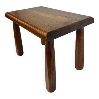 Table d'appoint / table végétale vintage en bois de chêne