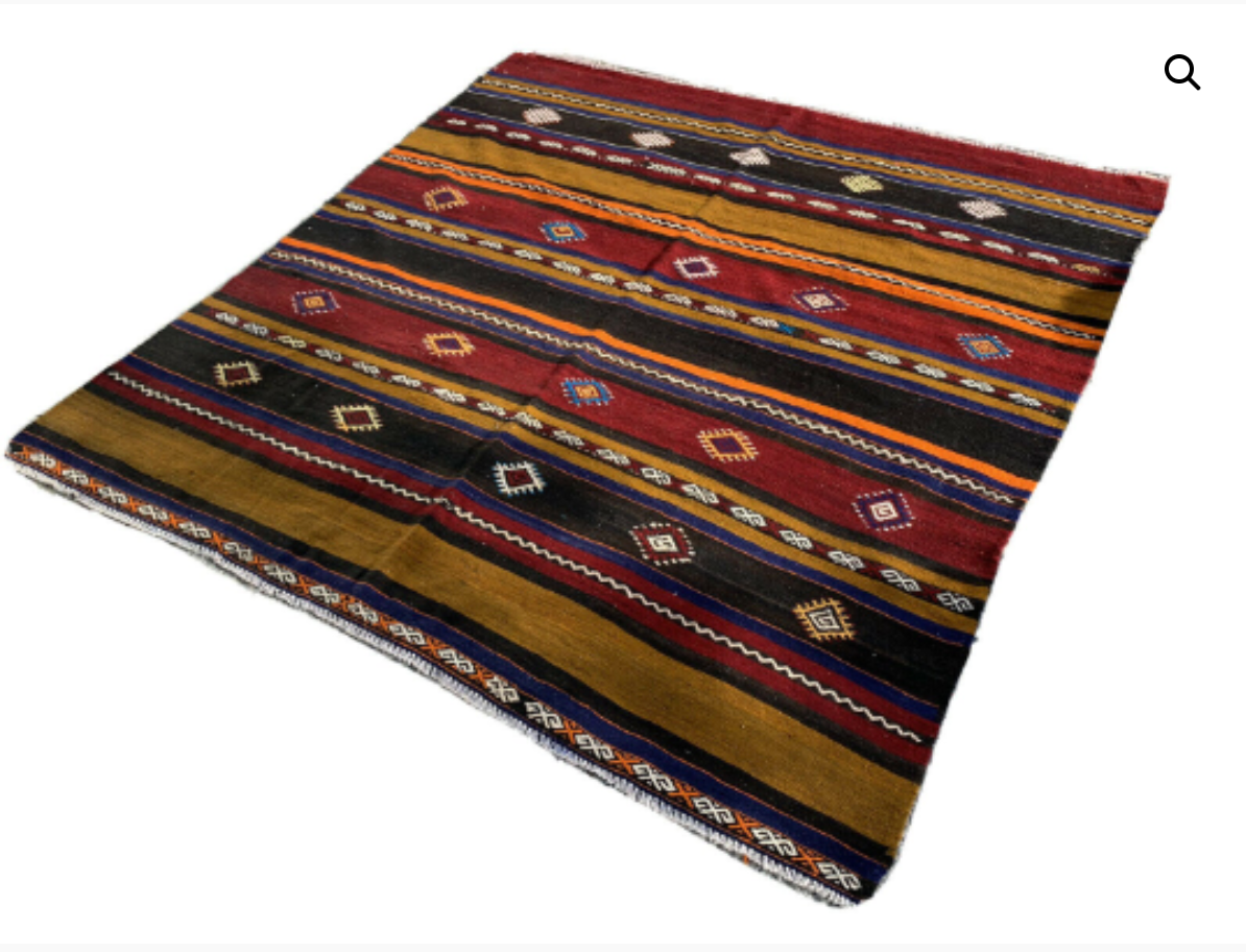 Traditional Turkish kilim carpet 187x175cm