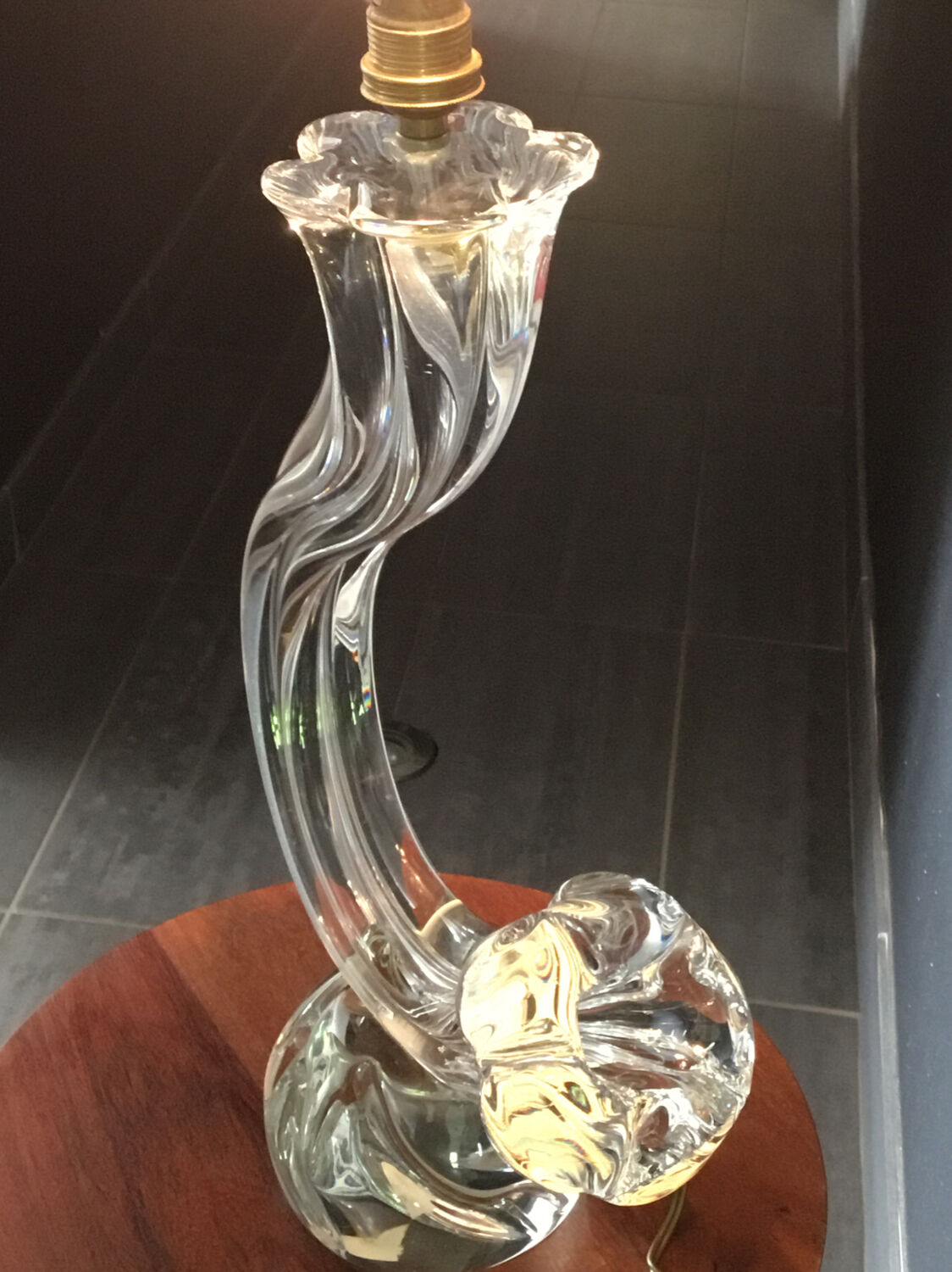Daum living room lamp base in crystal cornucopia model 50-60'