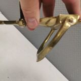 Old door hammer in solid brass. Estimated 1960s.