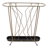 Porte parapluie en métal doré