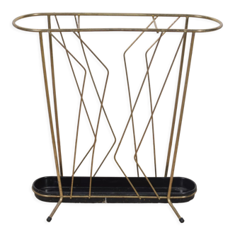 Porte parapluie en métal doré