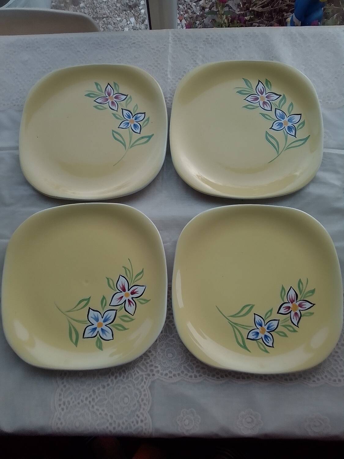6 KG Luneville earthenware plates