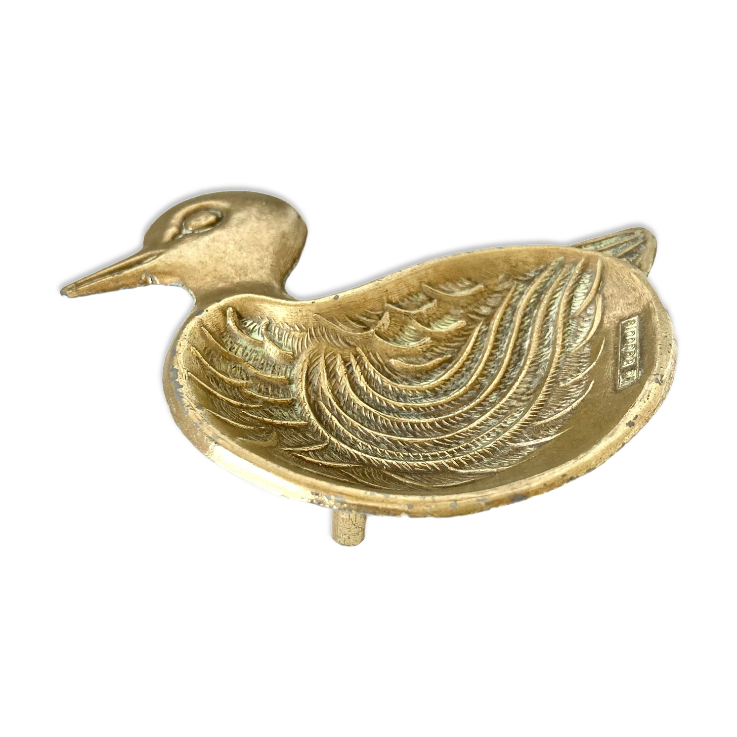 Brass ashtray duck