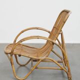 Rattan Armchair by Rohé Noordwolde, 1950