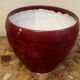 Burgundy glazed ceramic planter