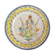 Plate in Faience HR QUIMPER hand-painted floral decoration