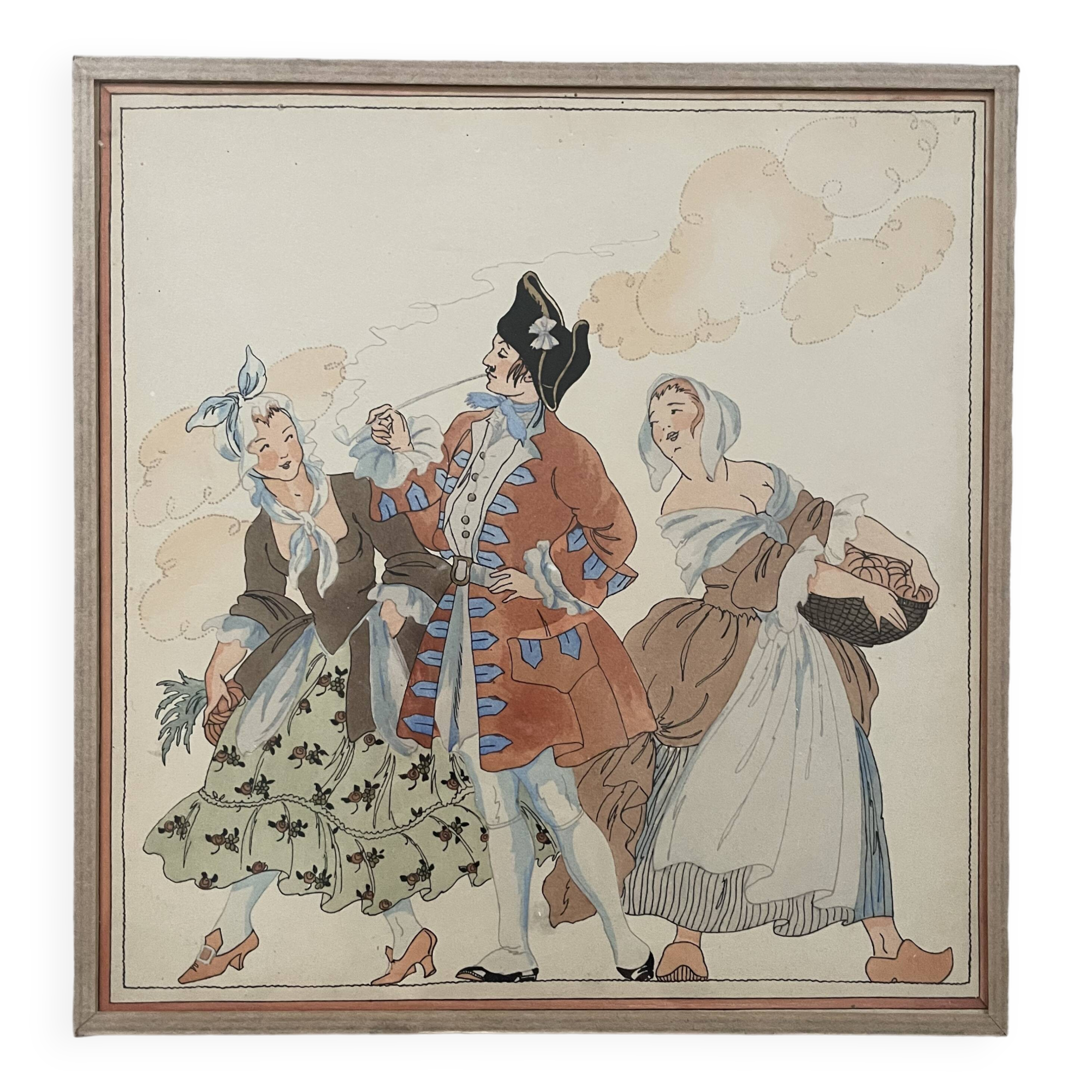 Framed old illustration