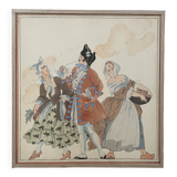 Illustration ancienne encadrée
