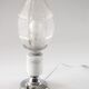 Lampe Art déco en verre satiné, marbre et chrome