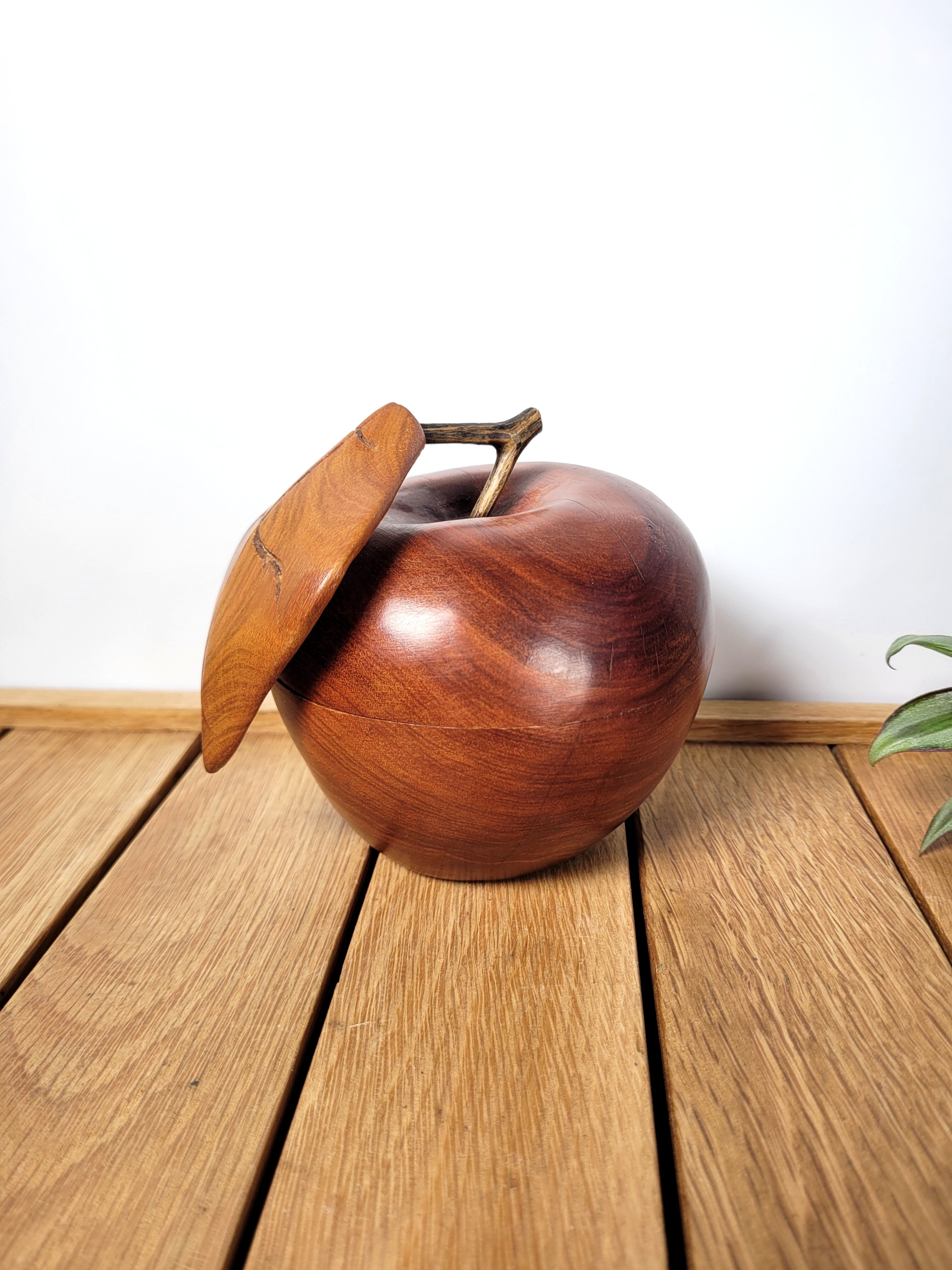 Olive wood apple box