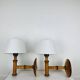 Pair of Aneta Scandinavian wooden wall lights, 1960s