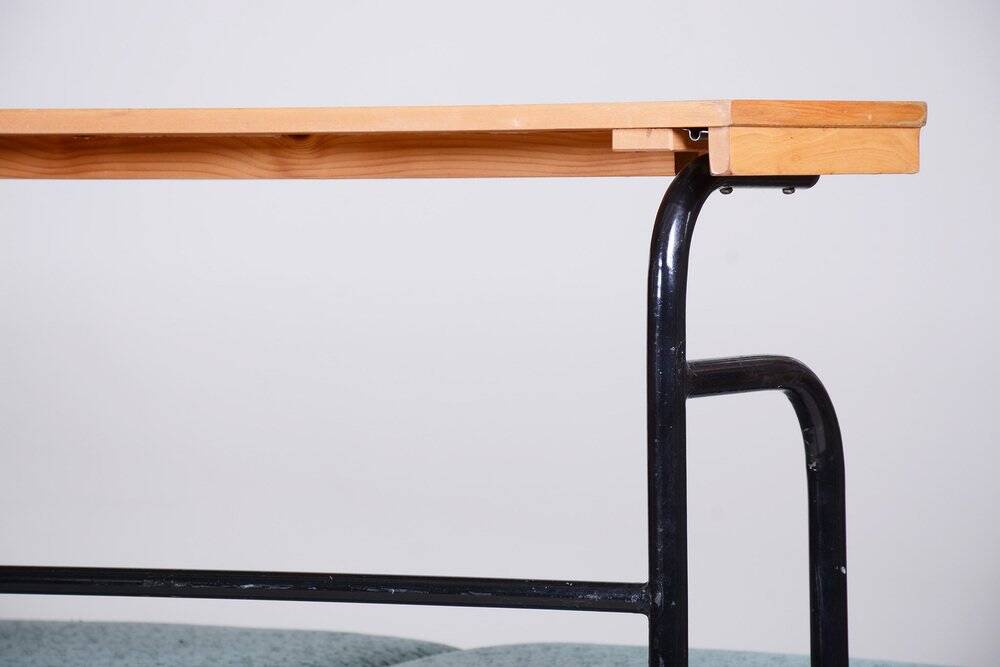 Brown & Blue Bauhaus Sofa, Czechia, 1930s