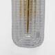 Pair of Modern Murano Glass Transparent and Brass Sconces, Italy