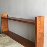 Wall shelf in elm, 1980s