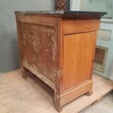 Nineteenth-century commode with marble top.