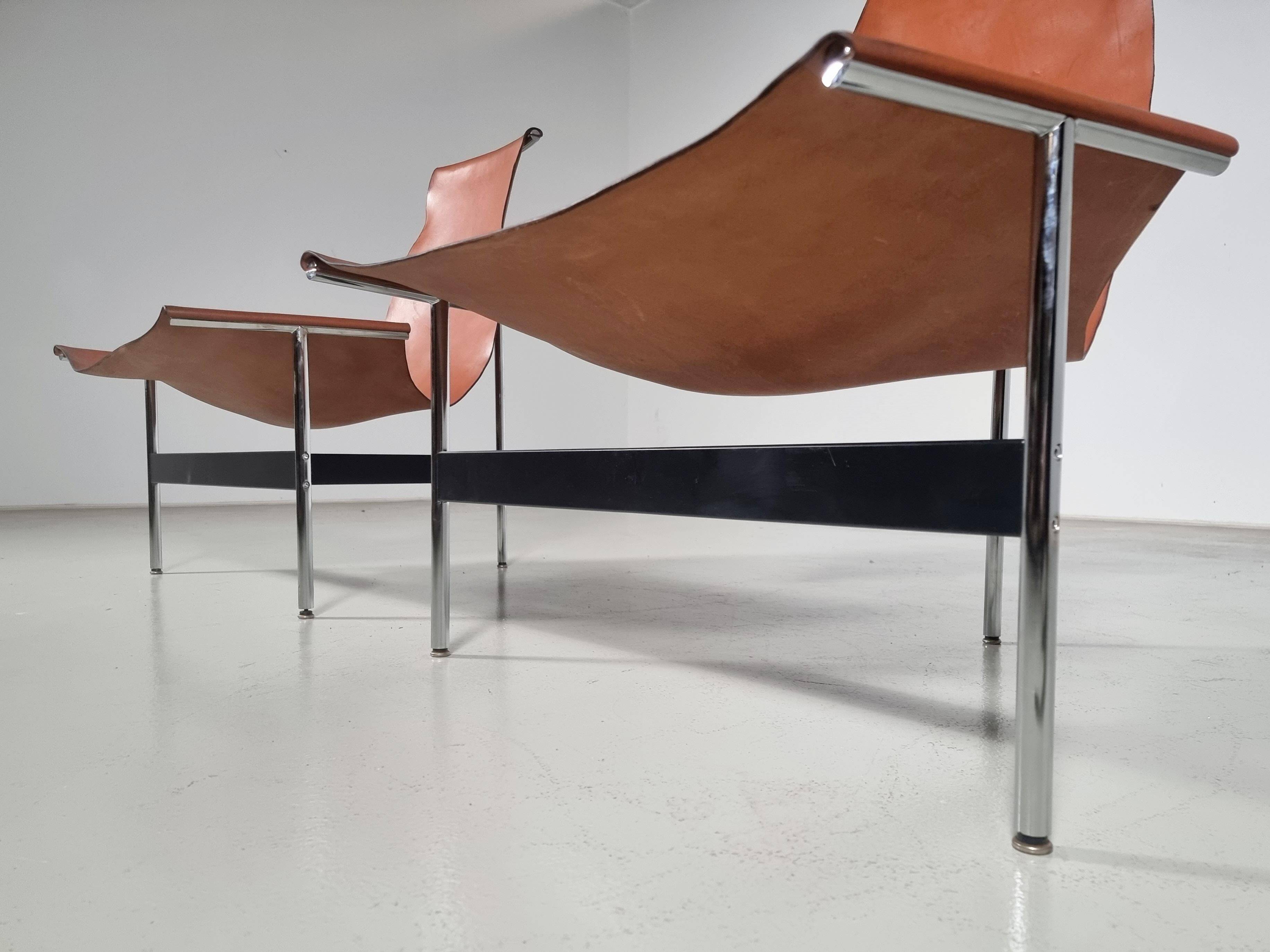'T3LC' armchairs by Katavolos, Littell and Kelley for Laverne International, 1950s.