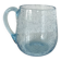 Large Biot tankard forming a vase with a handle in ice blue bubbled glass
