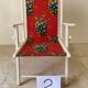 4 vintage garden chairs from the 70s with original floral fabric.