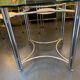 Ensemble table et chaises chrome et verre