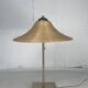 Lampe de table en laiton et rotin en roseau, Italie 1970
