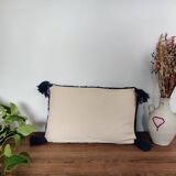Coussin style berbere Azilal bleu nuit