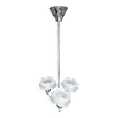 Suspension chrome chandelier and Murano glass paste, 20s / 30s.