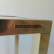 Pair of vintage 70s gold console tables by Pierre Vandel
