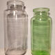 Large light glass vase, bubbled