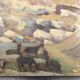 Painting, Oil on panel, "Mediterranean Coastal Town", France, 1930