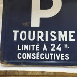 Ancien panneau de signalisation plaque émaillée 1974