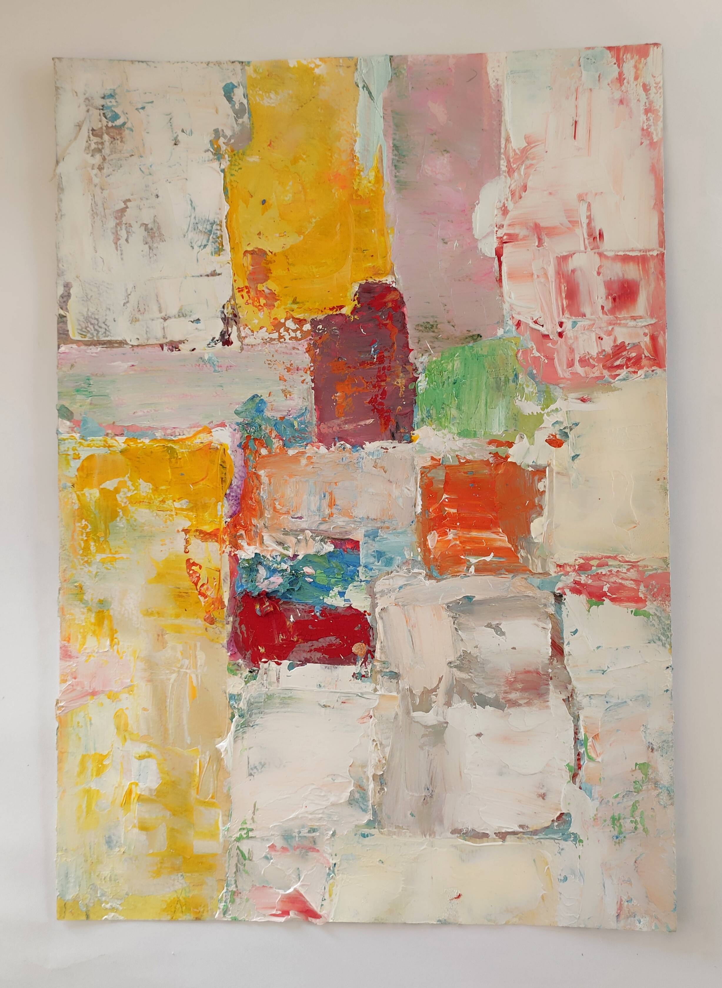 Original painting Abstract art cityscape