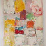 Original painting Abstract art cityscape
