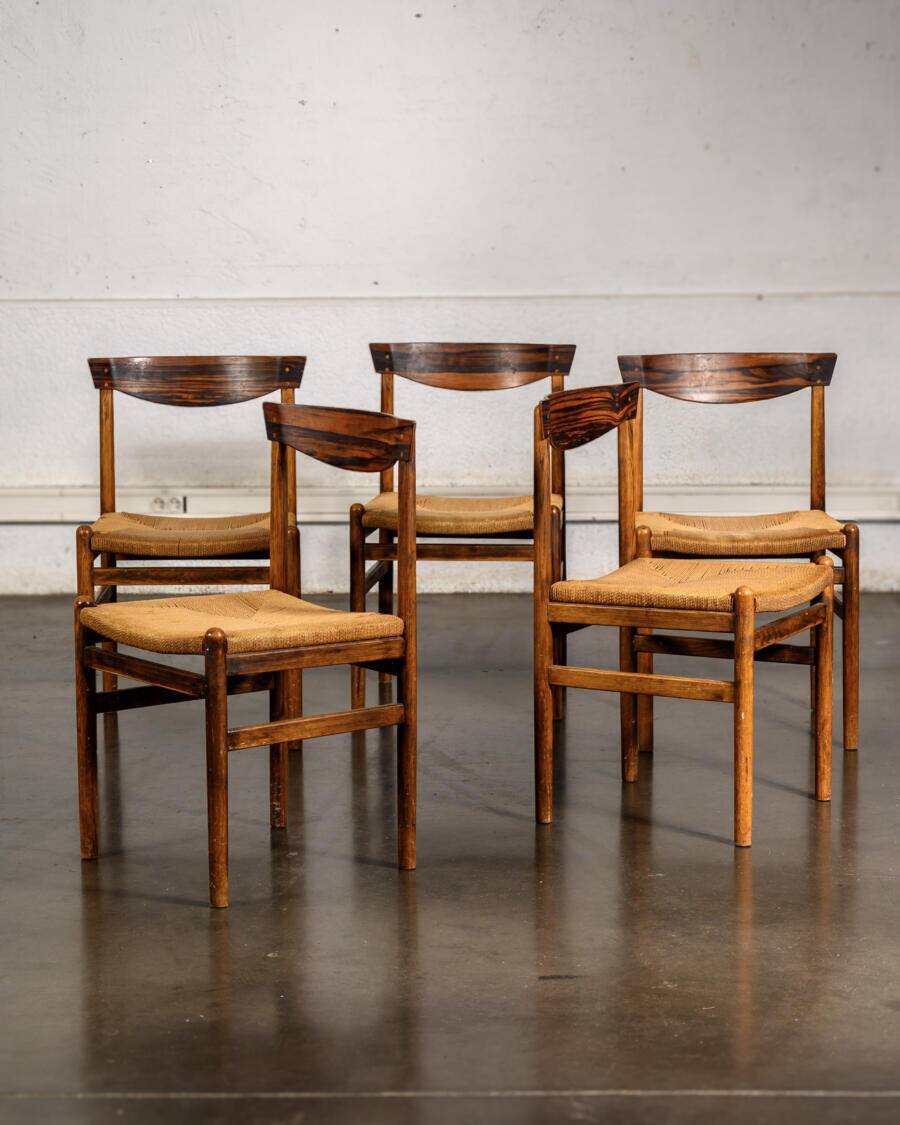 Set of 5 rope chairs