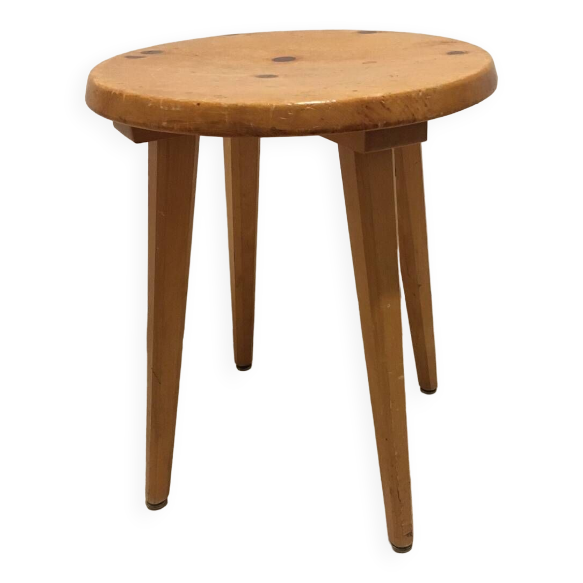 Tabouret rond en bois