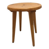 Round wooden stool