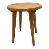 Round wooden stool