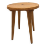 Round wooden stool