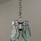 Mid-Century Modern Italian Chrome and Thick Glass Pendant by Veca, 1960s