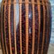 Vintage woven wicker vase 1970