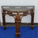 Half-moon bamboo console