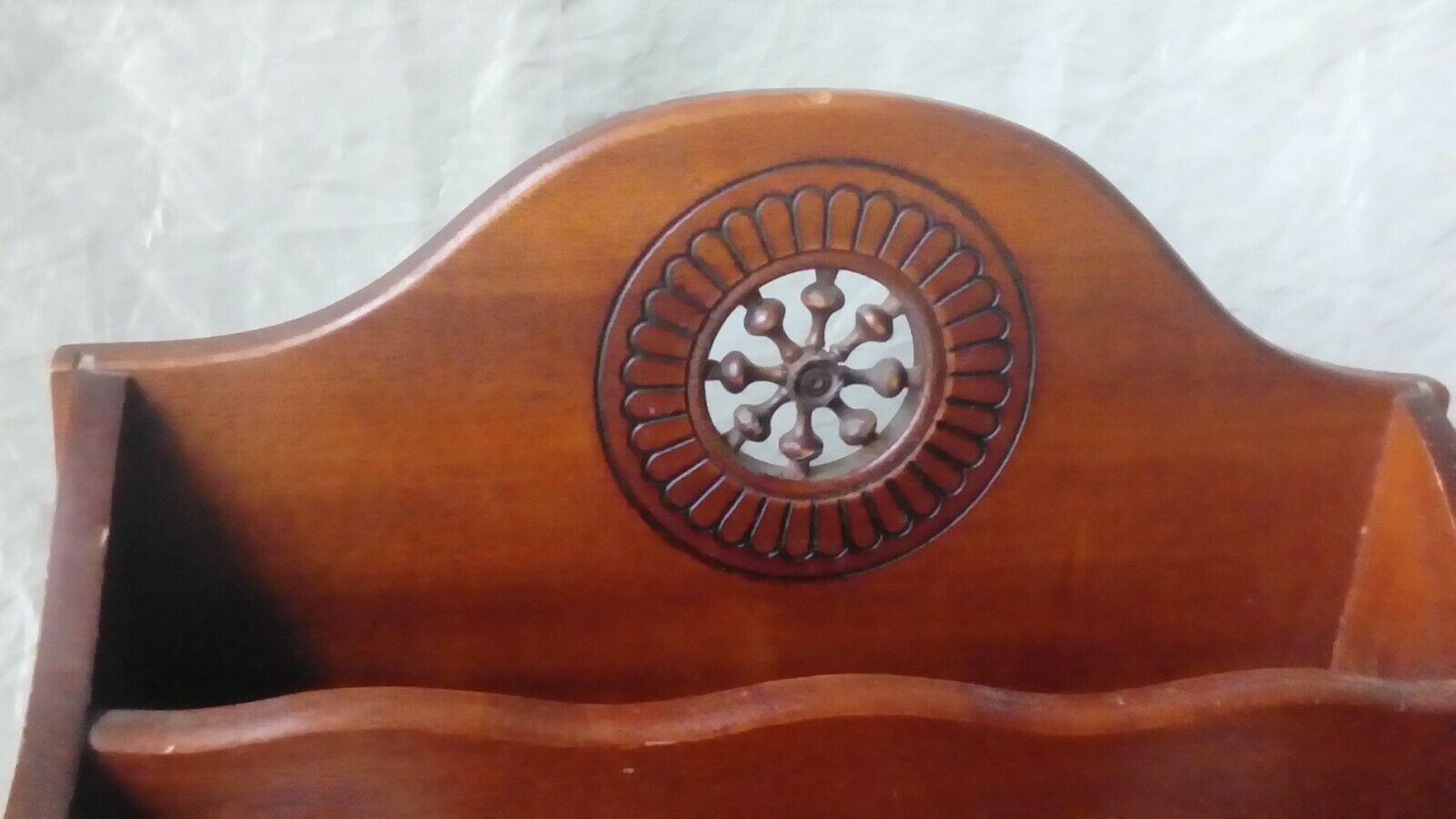 Vintage breton decor wooden mail holder