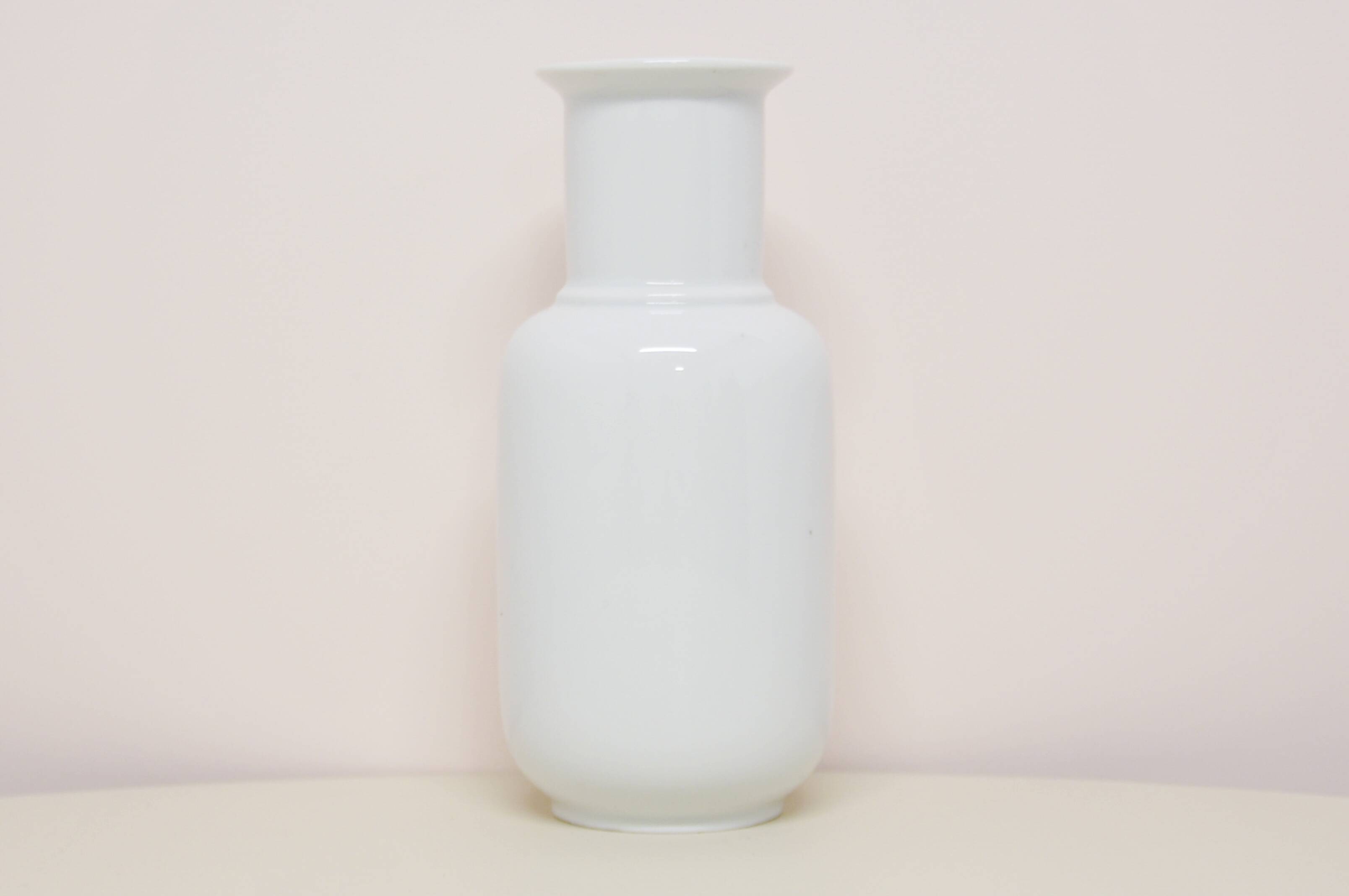 vintage white glossy vase Thomas Germany