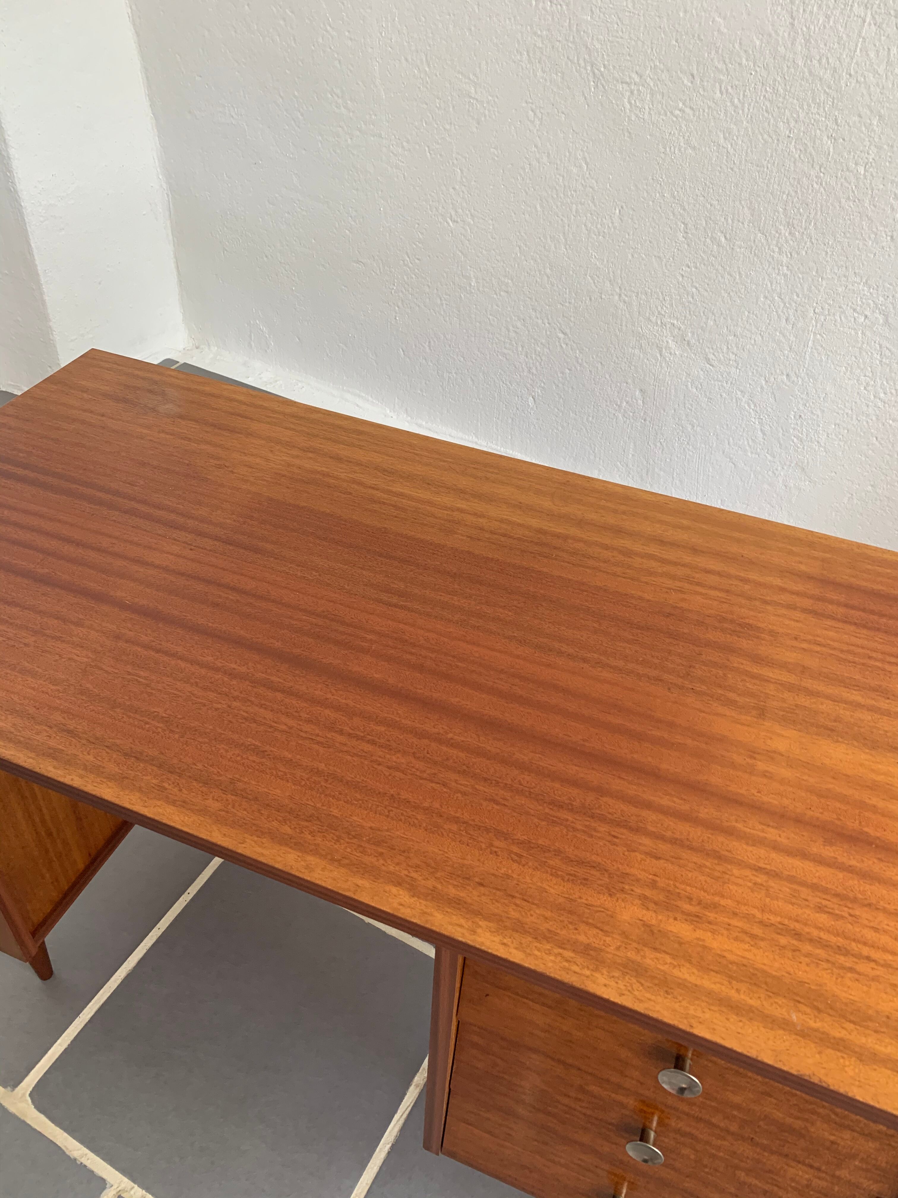 Vintage teak veneer desk 1950